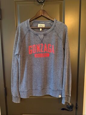 Blue 84 Gonzaga Bulldogs Women's Heather Blue Crewneck Sweatshirt